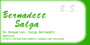 bernadett salga business card